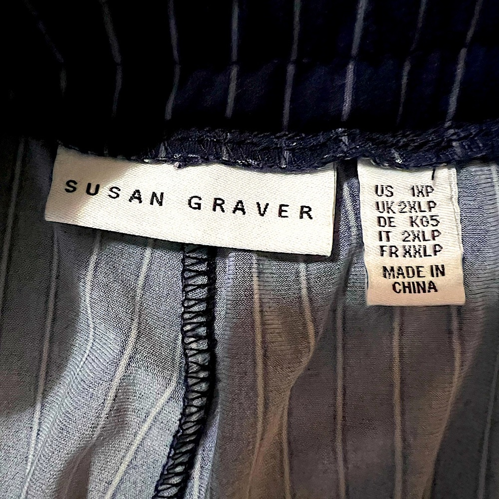 Susan Graver Regular Printed Liquid Knit Pull-On Wide-Leg Pants- Size 1XP - Picture 9 of 12